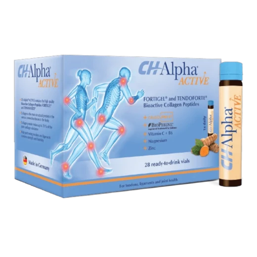 CH-Alpha Active 28 Ampoules – Liquid Collagen Supplement with Bioactive Collagen Peptides to Support Joint Mobility and Cartilage Health CH-Alpha Active 28 Ampoules – Liquid Collagen Supplement with Bioactive Collagen Peptides to Support Joint Mobility and Cartilage Health