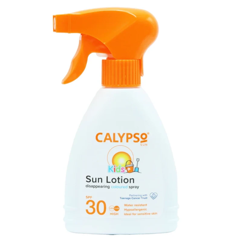 Calypso Kids Coloured Spray Disappearing Blue Lotion SPF 30 200ml - Calypso