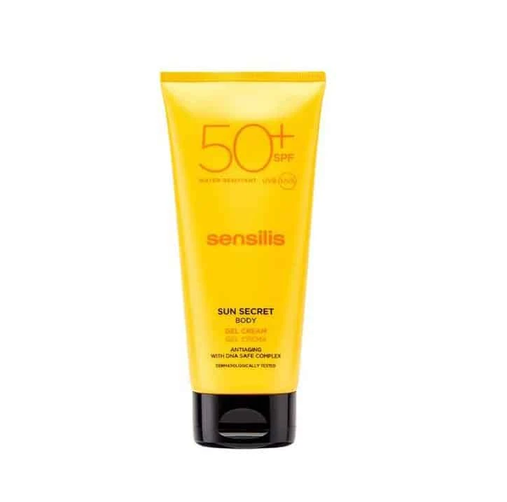 Sensilis SPF50+ Body Gel Cream Sunscreen 200ml | High Protection Body Sunscreen with Lightweight, Fast-Absorbing Hydrating Formula - Sensilis