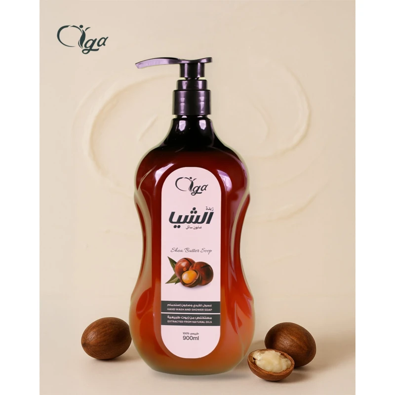 olga Shea Butter Liquid Hand Wash & Shower Soap 300ml - 100% Natural Oil Extract for Deeply Moisturized, Soft, and Clean Skin. - Olga
