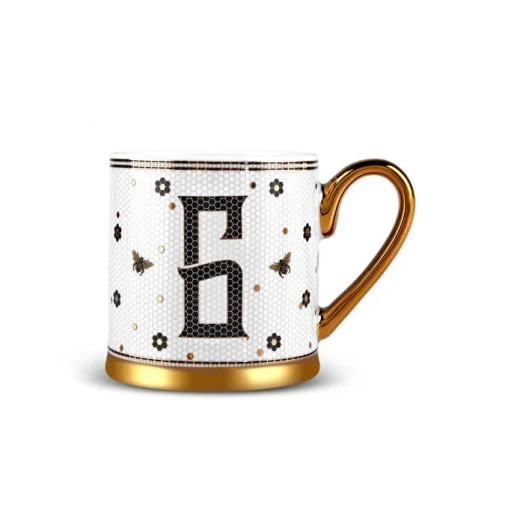 Karaca Letter G Mug 330 ml Elegant Ceramic Cup for Hot and Cold Beverages Daily Use and Personalized Gift Choice - karaca - Image 2