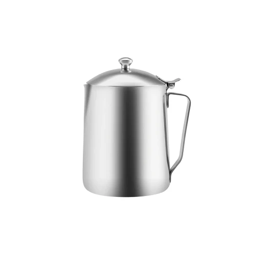 Karaca Barista Stainless Steel Milk Jug 1.5L Silver with Lid Karaca Barista Stainless Steel Milk Jug 1.5L Silver with Lid