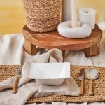 Karaca Ivy Porcelain Cereal Soup Bowl Set White Elegant Design 14.2cm x 14.2cm Perfect for Serving Soups and Cereals Premium Quality Dishwasher Safe Durable and Stylish - karaca
