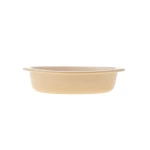 Karaca Elis Ceramic Oven Dish 30cm Beige Cream Baking Dish for Kitchen Use - karaca