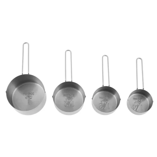 Karaca Measuring Spoons Set of 4 Stainless Steel Silver for Cooking and Baking Karaca Measuring Spoons Set of 4 Stainless Steel Silver for Cooking and Baking
