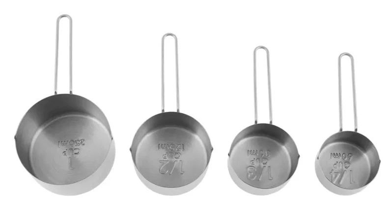 Karaca Measuring Spoons Set of 4 Stainless Steel Silver for Cooking and Baking - karaca