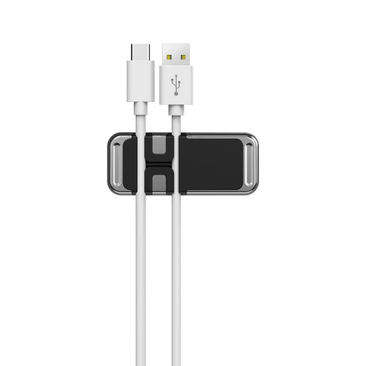 WiWU CH011 Black Zinc Alloy Cable Organizer for Desk, Car & Home - Wiwu - Image 3