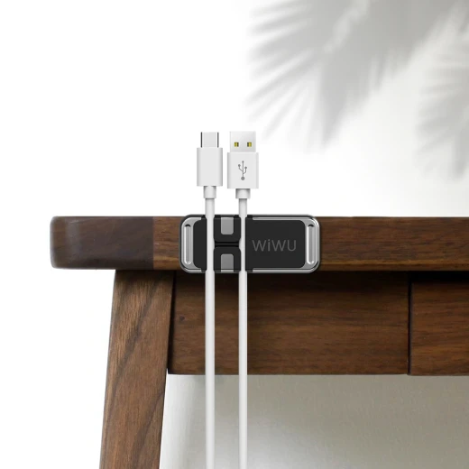 WiWU CH011 Black Zinc Alloy Cable Organizer for Desk, Car & Home - Wiwu - Image 6