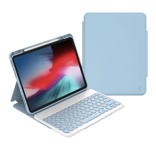 حافظة وي وو لجهاز iPad Air 11 2024 مع لوحة مفاتيح وحامل قلم - أزرق 10.9 و 11 بوصة حافظة وي وو لجهاز iPad Air 11 2024 مع لوحة مفاتيح وحامل قلم - أزرق 10.9 و 11 بوصة