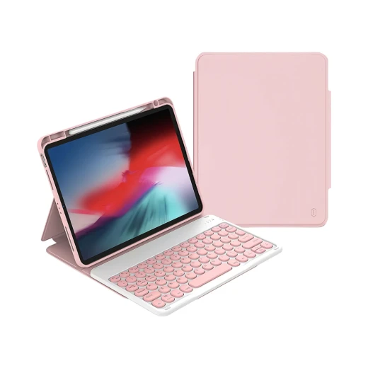 حافظة لوحة مفاتيح وي وو لجهاز iPad 10.9/11" - وردي - عمر بطارية طويل حافظة لوحة مفاتيح وي وو لجهاز iPad 10.9/11" - وردي - عمر بطارية طويل