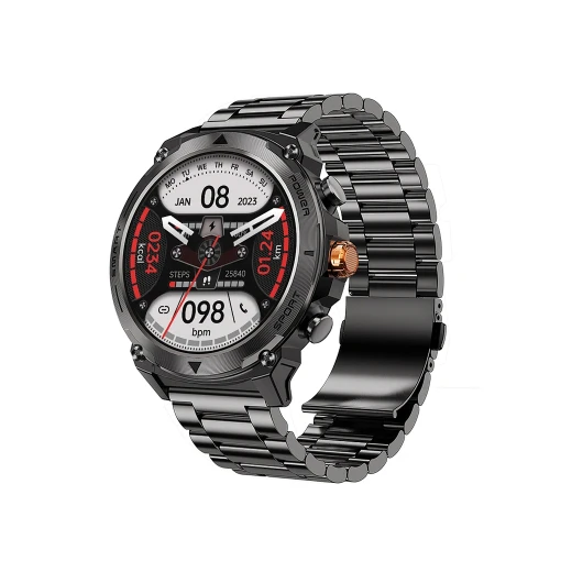 WiWU SW03 Smart Watch with 2 Bands (Stainless Steel + Silicone), 1.43" AMOLED, BT Call, IP68, Fitness Tracker WiWU SW03 Smart Watch with 2 Bands (Stainless Steel + Silicone), 1.43" AMOLED, BT Call, IP68, Fitness Tracker