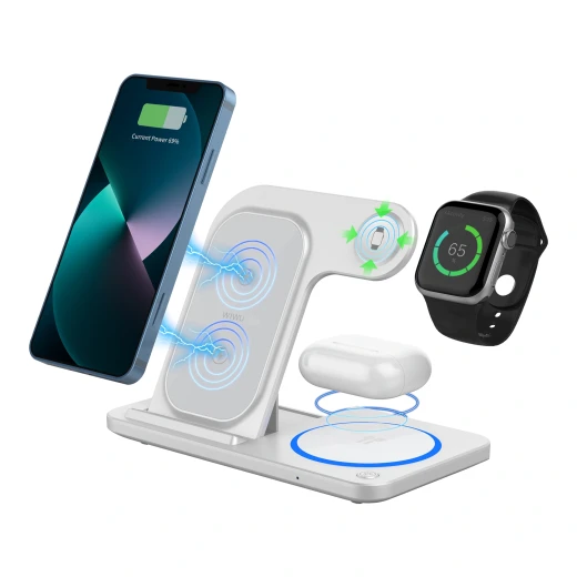 شاحن وي وو اللاسلكي القابل للطي 3 في 1: هاتف، AirPods، iWatch - وي وُو - Image 5