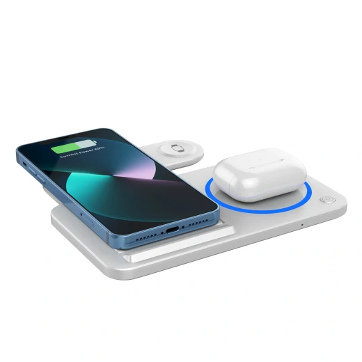 شاحن وي وو اللاسلكي القابل للطي 3 في 1: هاتف، AirPods، iWatch - وي وُو - Image 4