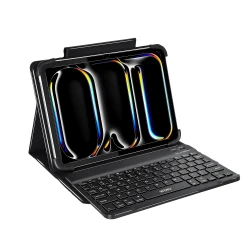 حافظة وي وو العالمية لجهاز iPad بلوحة مفاتيح وحامل مقاس 9-11 بوصة