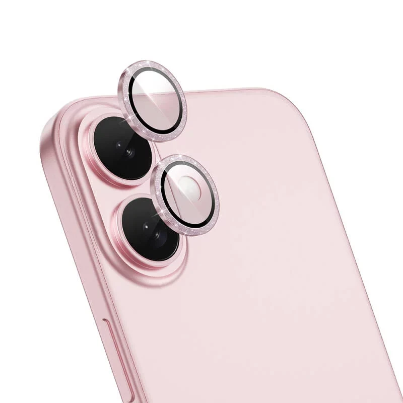 Wiwu LG-006 Diamond Lens Guard Camera Lens Protector for Apple iPhone 16 Silver with Easy Application Tool - Wiwu