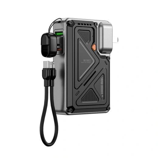WiWU Wi-P057 5000mAh Magnetic Power Bank with Foldable Stand Black WiWU Wi-P057 5000mAh Magnetic Power Bank with Foldable Stand Black