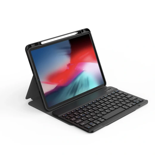 حافظة لوحة مفاتيح iPad واقية 10.9 بوصة - تصميم 2 في 1، أسود من وي وو - وي وُو - Image 5