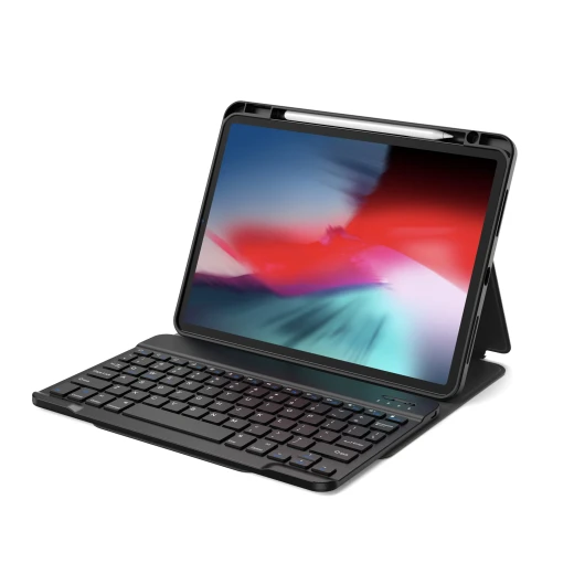 حافظة لوحة مفاتيح iPad واقية 10.9 بوصة - تصميم 2 في 1، أسود من وي وو - وي وُو - Image 3