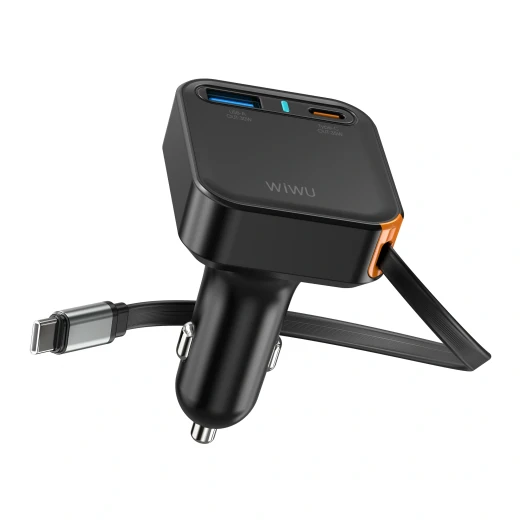 شاحن سيارة وي وو Helix 65W: ثلاثي المنافذ، شحن سريع، كابل USB-C - وي وُو - Image 3