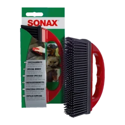 Sonax Animal Hair Removal Brush for Car Interior Upholstery, Rubber Bristles, Black
