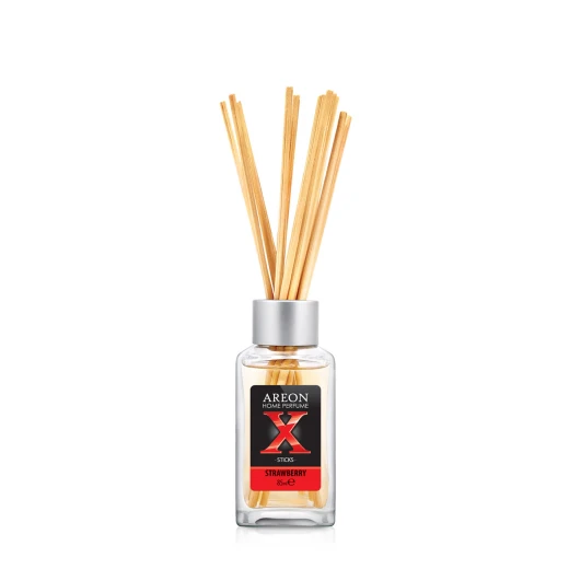 أعواد معطر جو أريون برائحة الفراولة 85 مل: معطر جو يدوم طويلاً للمنزل والمكتب، يقضي على الروائح الكريهة، يوفر عطرًا على مدار الساعة طوال أيام الأسبوع، مثالي لأي غرفة - أريون - Image 2