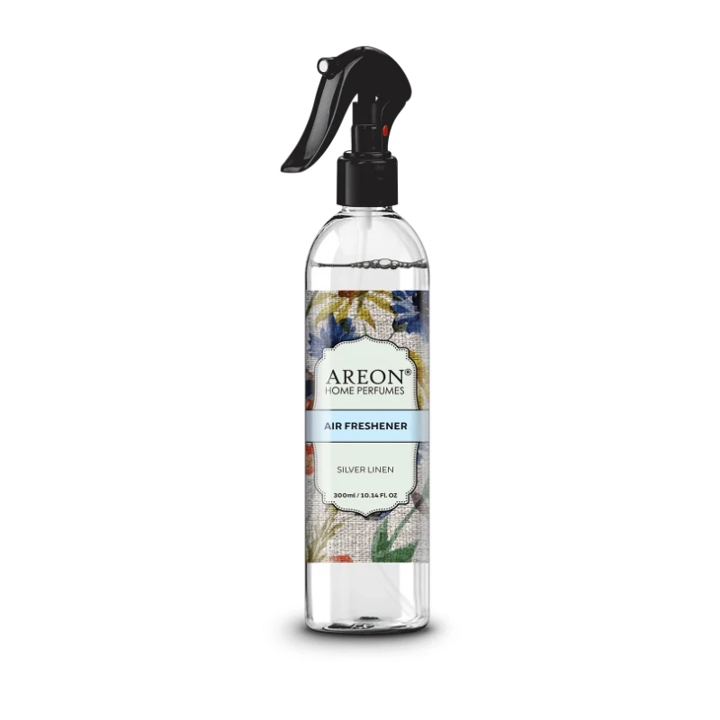 Areon Silver Linen Car and Home Air Freshener 300ml, Long Lasting Fragrance - Areon