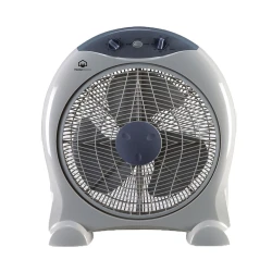مروحة صندوق HFB1604 بتصميم أنيق مع 3 إعدادات للسرعة ومؤقت لمدة ساعة واحدة. تمنحك هذه المروحة تبريدًا فعالًا باللون الأسود مع كفالة لمدة سنة.