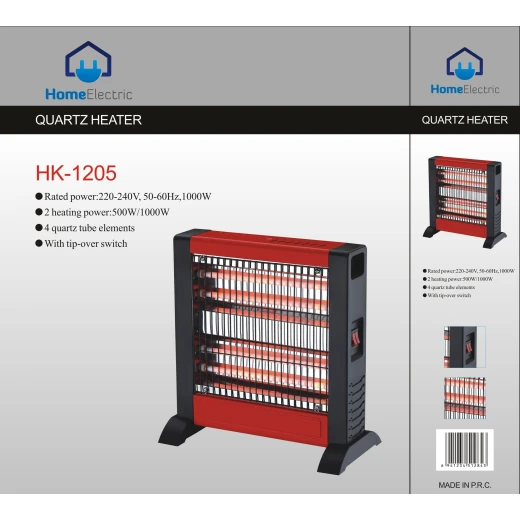 سخان كهربائي HK1205 محمول 3 إعدادات حرارة أسود - هوم الكترك - Image 2