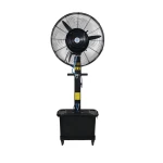 MF-26 Portable Cooling Fan with Water Spray, 3 Speed Settings, Rechargeable Battery, 10-Inch Diameter, Black Design, Ideal for Home and Office Use, Offers Refreshing Airflow - Home electric