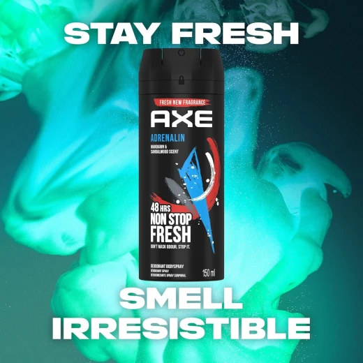 بخاخ مزيل العرق أكس أدرينالين 150 مل، مكونات طبيعية، انتعاش يدوم طويلاً - AXE - Image 4