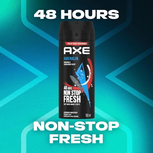 بخاخ مزيل العرق أكس أدرينالين 150 مل، مكونات طبيعية، انتعاش يدوم طويلاً - AXE - Image 5