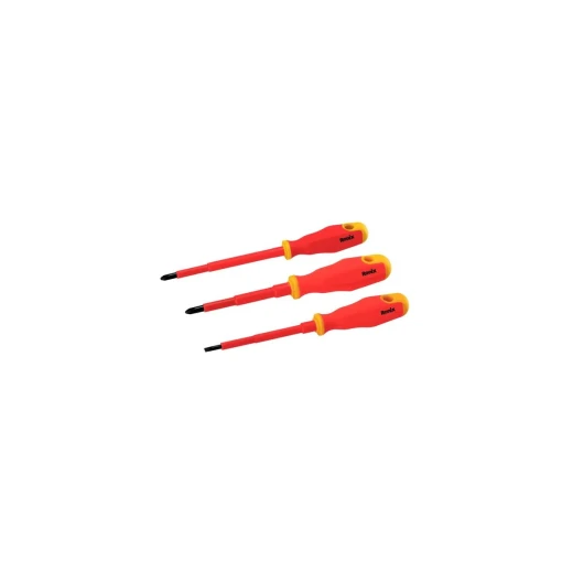 Ronix RH-2700 VDE Screwdriver Set, 3-Piece, Insulated, Phillips and Slotted Ronix RH-2700 VDE Screwdriver Set, 3-Piece, Insulated, Phillips and Slotted