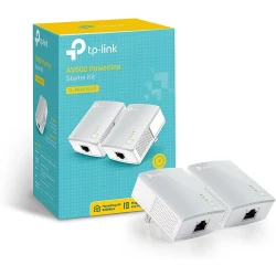 TP-Link AV600 Powerline Ethernet Adapter Kit Gigabit Port Plug and Play Power Saving Nano Sized Network Adapter TL-PA4010 KIT White Color Easy Setup 2 Pack Home Networking Solution