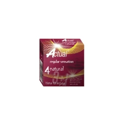 Actual Natural Condoms Box of 4, Transparent Latex, Dimethicone Lubricant, Safe Sex