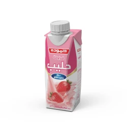 حليب بنكهة الفراولة من حمودة ، كريمي ومنعش، عبوة من 250 مل لكل زجاجة، مثالي للأطفال والكبار، حصص فردية مريحة