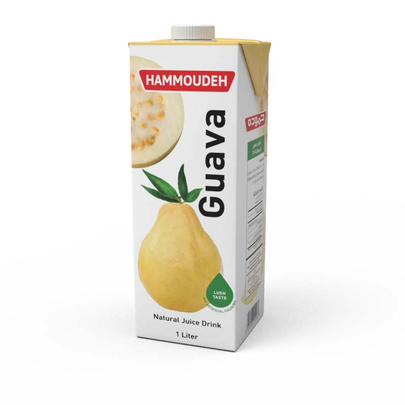 Hammoudeh Guava Nectar Juice 1 Liter: Experience the Tropical Refreshment of This Delicious Fruit Drink Perfect for Any Occasion - Hammoudeh