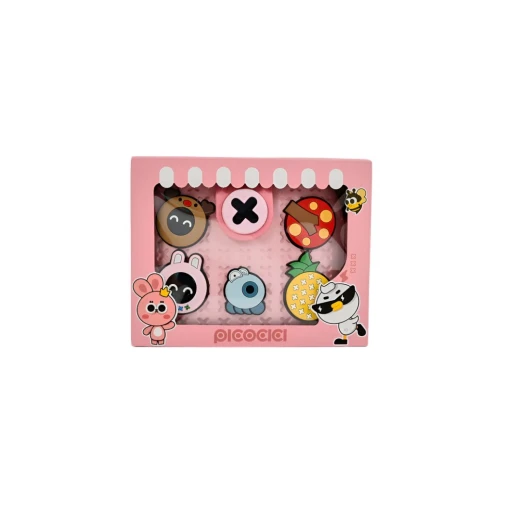 Picocici Kids Pink Crossbody Bag with Cartoon Box Design: Adorable 2 Compartment Purse for Girls, Adjustable Strap - Picocici - Image 3