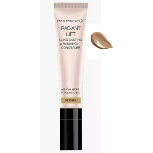 Max Factor Radiant Lift Long Lasting Brightening Concealer 04 Dark, Under Eye Coverage Max Factor Radiant Lift Long Lasting Brightening Concealer 04 Dark, Under Eye Coverage