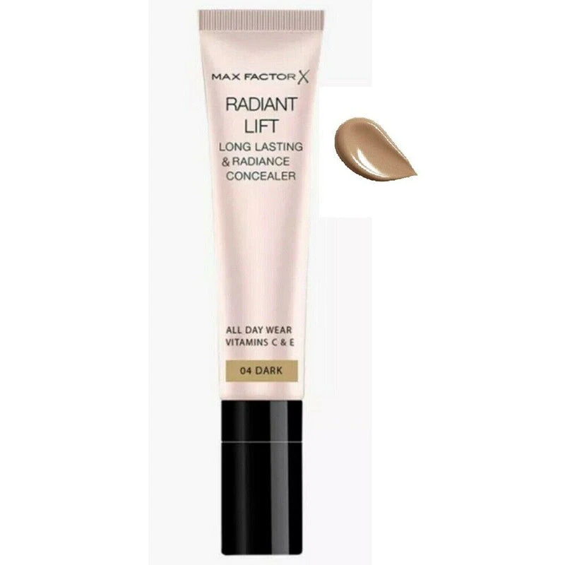Max Factor Radiant Lift Long Lasting Brightening Concealer 04 Dark, Under Eye Coverage