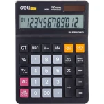 آلة حاسبة مكتبية كبيرة DELI 1420 BLACK بـ 12 خانة وطاقة مزدوجة وشاشة كبيرة - ديلي