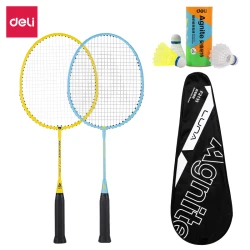 Deli Agnite Badminton Racket and Ball Set, Ferrite Material, Assorted Colors