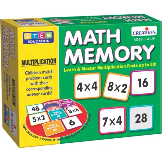 Creative's Math Memory Multiplication Educational Game for Kids, Ages 5+, Problem Solving Creative's Math Memory Multiplication Educational Game for Kids, Ages 5+, Problem Solving