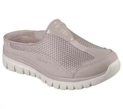 Graceful Women's Taupe Comfort Shoes with Memory Foam Insole, Machine Washable, Shock Absorbing, Lightweight Flexible Outsole, Vegan Friendly, Size 37.5 - Skechers - Image 3