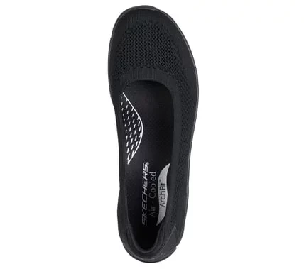 Skechers Arch Fit Sunny Zen Walk Women's Laceless Comfort Sneakers Featuring Stretch Fit Knit Upper and Removable Arch Fit Insole in Black, Size 38 for Optimal Support and Style - Skechers - Image 4