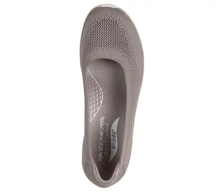 Skechers Arch Fit Sunny Zen Walk Women's Taupe Slip On Sneakers 38.5 - Skechers - Image 4