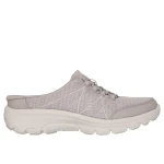 Skechers Women's Relaxed Fit Easy Going Mypace Taupe Mesh Mule with Fixed Stretch Laces and Air Cooled Memory Foam Footbed Size 39.5 - Skechers