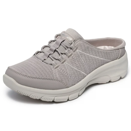 Skechers Women's Relaxed Fit Easy Going Mypace Taupe Mesh Mule with Fixed Stretch Laces and Air Cooled Memory Foam Footbed Size 39.5 - Skechers - Image 4