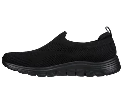 Skechers Women's Arch Fit Vista Slip-On Athletic Shoes: Black Stretch Knit Upper, Air-Cooled Memory Foam Insole, Machine Washable, Vegan, Arch Fit Support, Size 37 - Skechers - Image 9