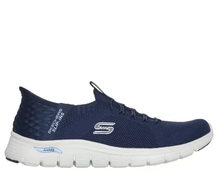 Skechers Women's Arch Fit Vista Slip On Sneakers Navy Blue 39 with Exclusive Heel Pillow and Removable Arch Fit Insole Vegan Design Engineered Knit Upper Stretch Laces - Skechers - Image 2