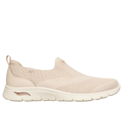Skechers Women's Arch Fit Refine 2.0 Copper Chic Slip On Comfort Shoes with Stretch Fit Knit Upper and Removable Arch Fit Insole Size 37 Natural